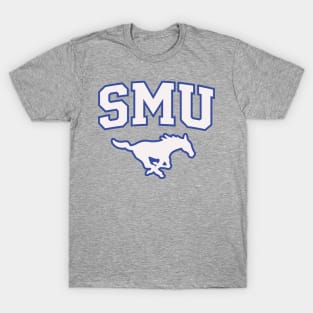 SMU Blue Logo & White Peruna T-Shirt